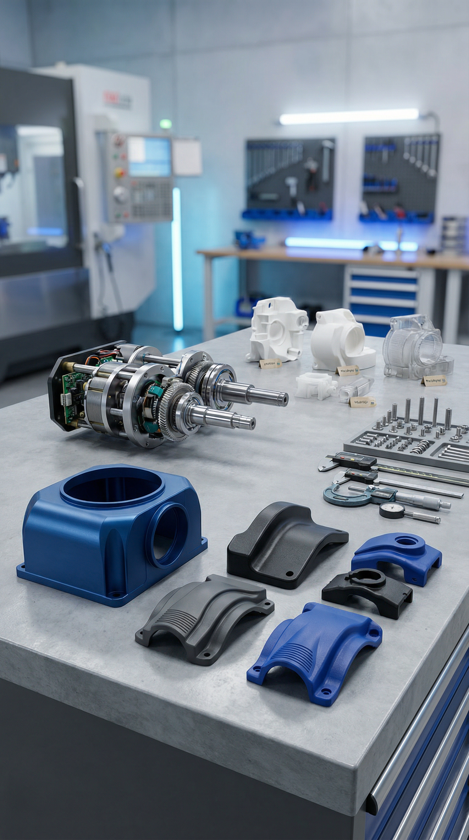 Produtos desenvolvidos: componentes mecânicos, peças plásticas injetadas e protótipos