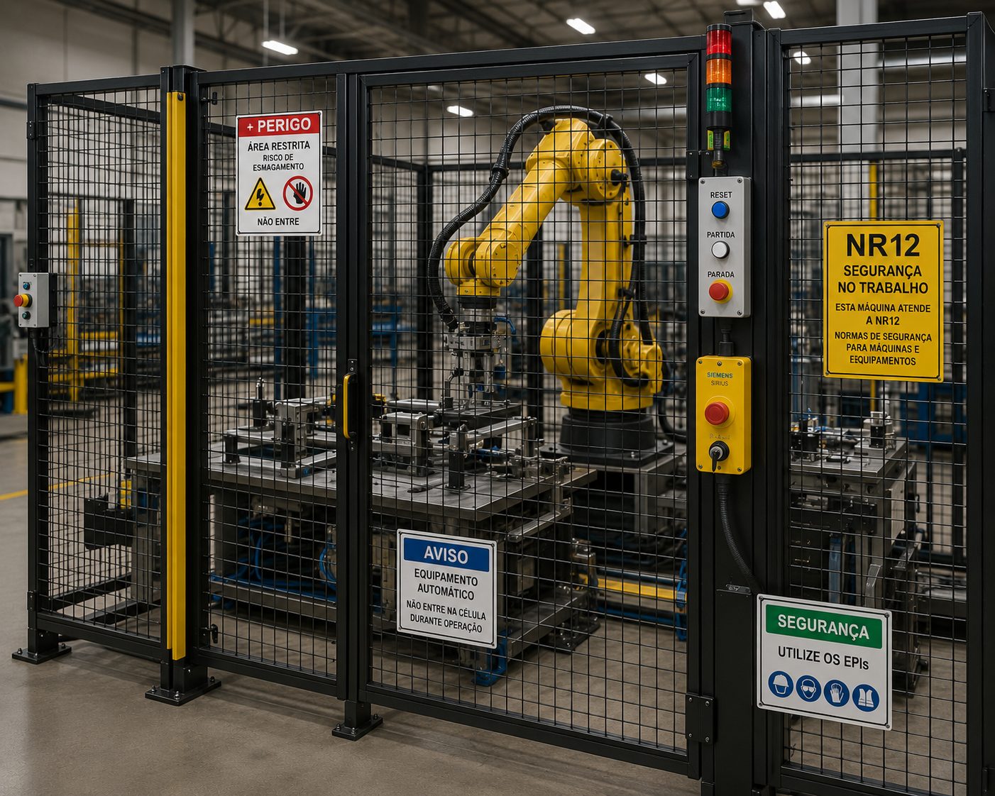 Proteção NR12 para equipamentos industriais