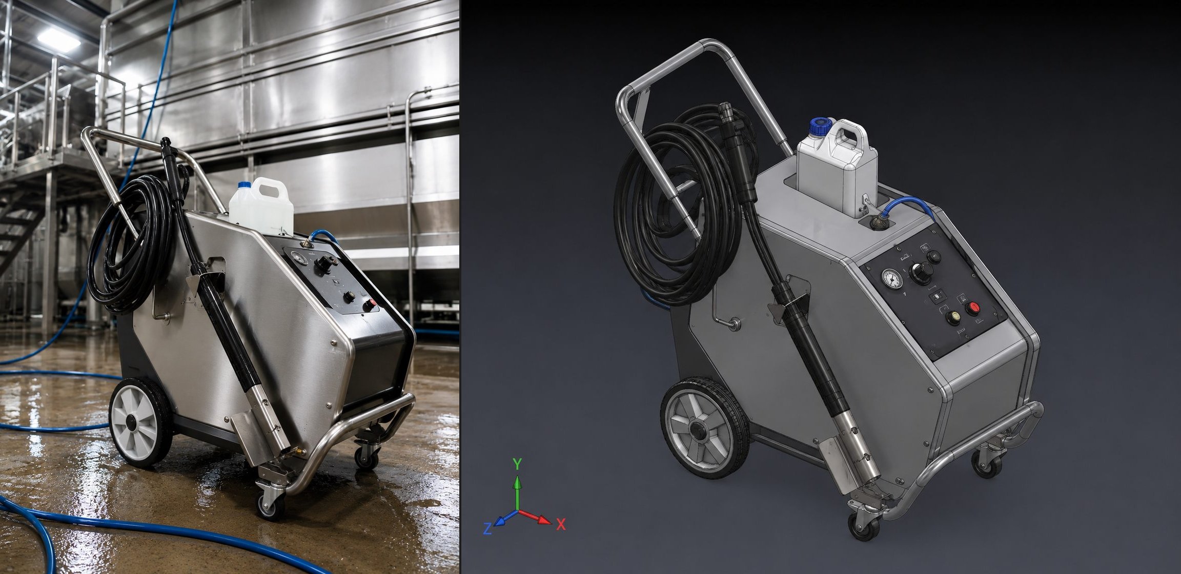 Da concepção ao produto final — projeto 3D e produto real